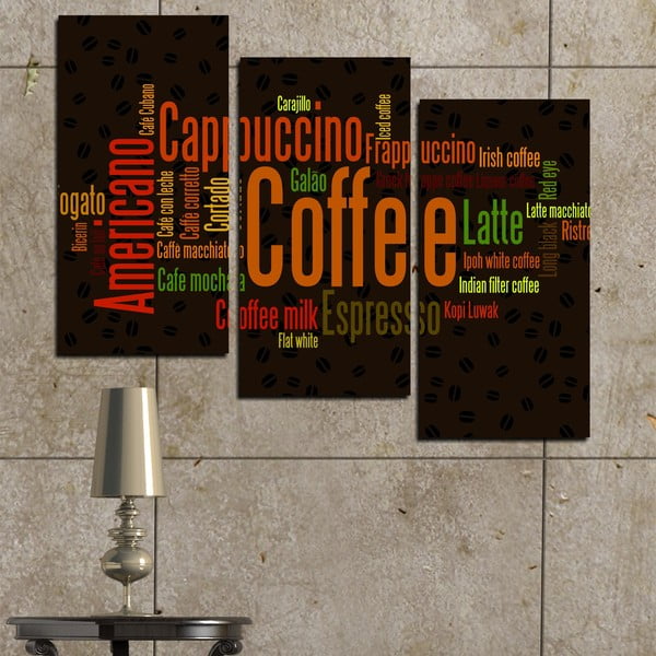 3dílný obraz Coffee