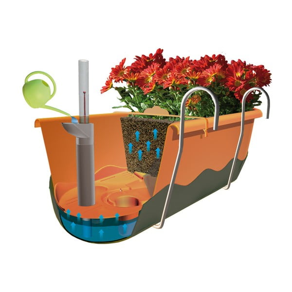 Zelený samozavlažovací truhlík Plastia Mareta, délka 80 cm-image-3