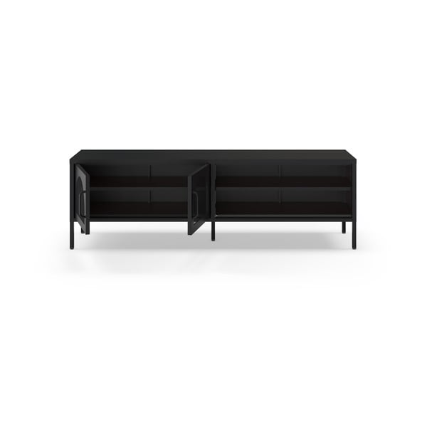 Černý TV stolek 160x50 cm Diora – Marckeric-image-2