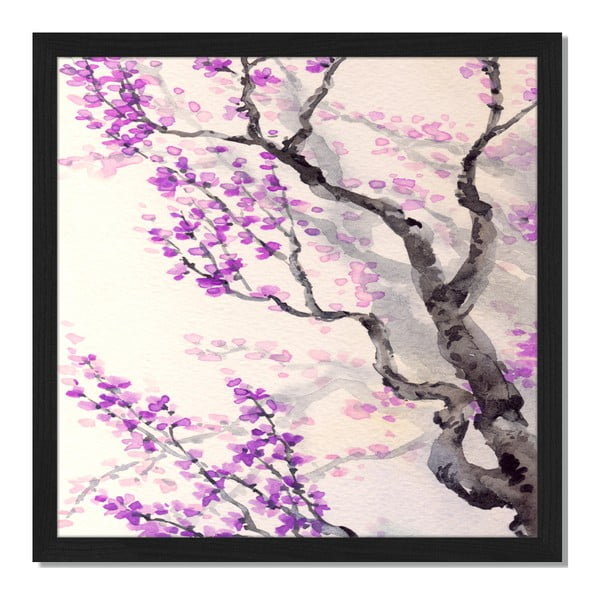 Obraz v rámu Liv Corday Asian Cherry Tree, 40 x 40 cm