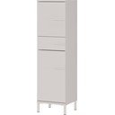 Krémová matná vysoká/úzká koupelnová skříňka 34x123 cm Laurino – Germania