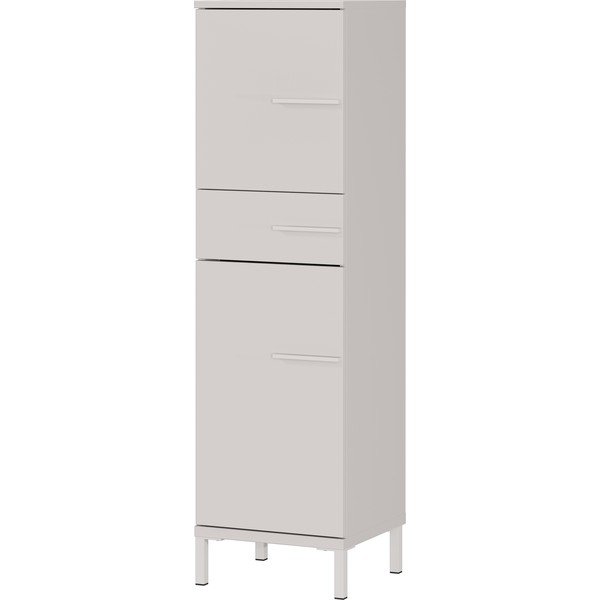 Krémová matná vysoká/úzká koupelnová skříňka 34x123 cm Laurino – Germania