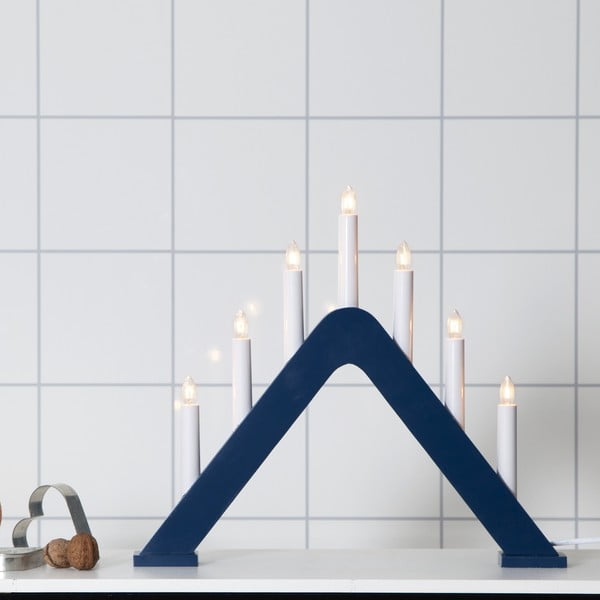 Tmavě modrá vánoční světelná dekorace do zásuvky Jarve – Star Trading-image-1