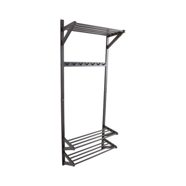 Černá předsíňová sestava z borovicového dřeva 75x190x32 cm Cole – Jotex