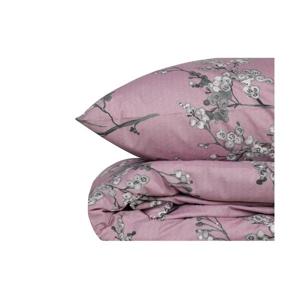 Prodloužené růžové povlečení na dvoulůžko z bavlny Renforcé 240x220 cm Chicory – Mijolnir-image-3