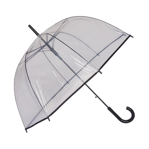 Transparentní holový deštník s černými detaily Ambiance Birdcage Border, ⌀ 81 cm