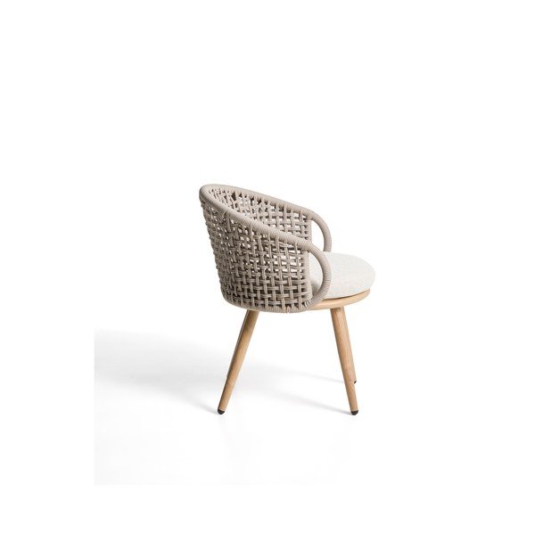 Taupe polstrovaná zahradní židle Lidario – Kave Home-image-3