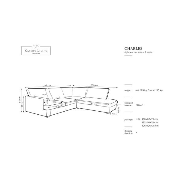 Modrá rohová pohovka Windsor & Co Sofas Daphne, levý roh-image-1