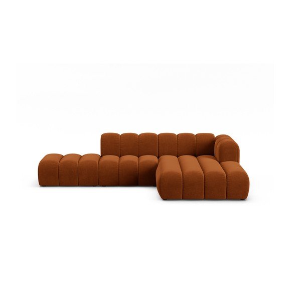 Oranžová rohová pohovka (pravý roh) Lupine – Micadoni Home