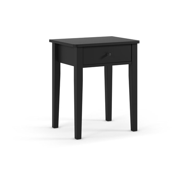 Černý matný noční stolek Bart – Marckeric