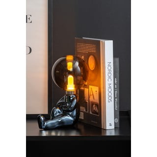 Šedá LED stmívatelná stolní lampa se skleněným stínidlem (výška 22,5 cm) Joey – Leitmotiv