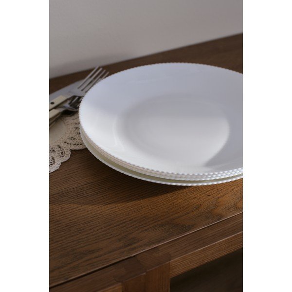 Bílé skleněné talíře v sadě 4 ks ø 25 cm Alessia – Jotex-image-1