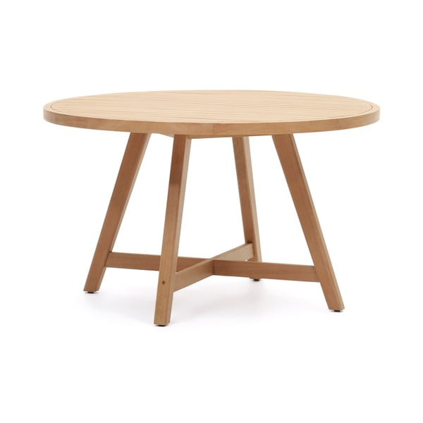 Kulatý zahradní jídelní stůl z eukalyptového dřeva ø 130 cm Urqell – Kave Home