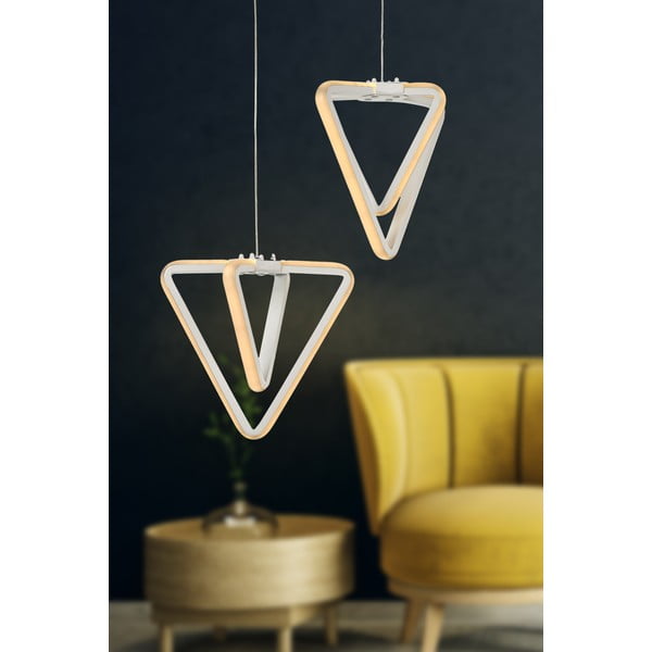 Bílé kovové LED závěsné svítidlo ø 20 cm Baris – Squid Lighting-image-1