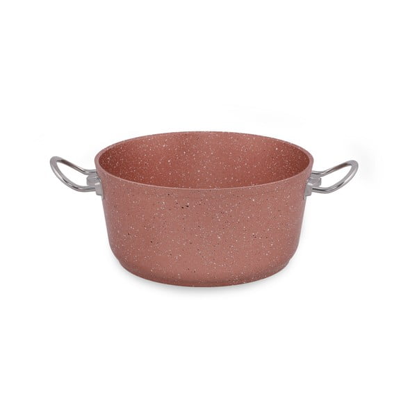 Růžový hliníkový hrnec s poklicí Güral Porselen Classic, ø 24 cm-image-4