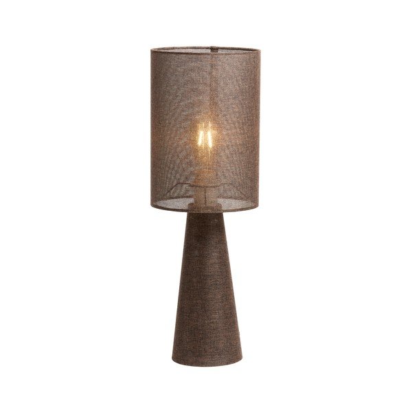 Hnědá stolní lampa s textilním stínidlem (výška 58 cm) Micky – Light & Living-image-4