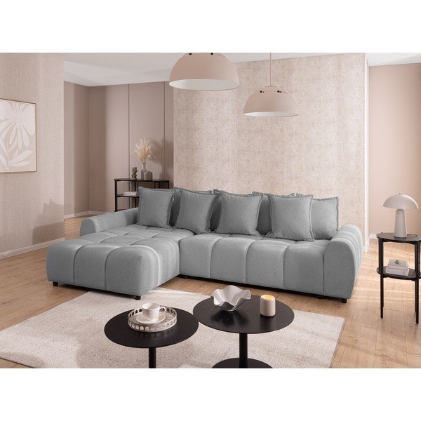 Šedá rohová pohovka (levý roh/s lenoškou) Albane  – Ropez-image-1