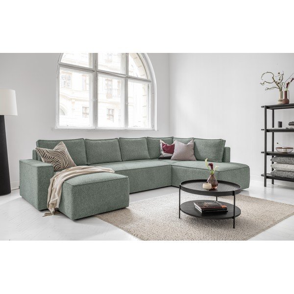 Světle zelená rozkládací rohová pohovka (pravý roh) Brave Dave – Miuform-image-4