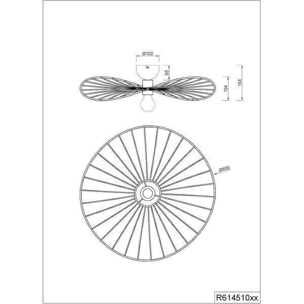 Bílé stropní svítidlo ø 60 cm Chapeau – Reality-image-4