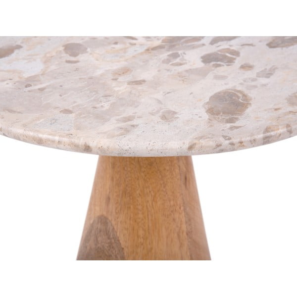 Kulatý odkládací stolek s deskou v dekoru mramoru ø 50 cm Force   – Leitmotiv-image-2