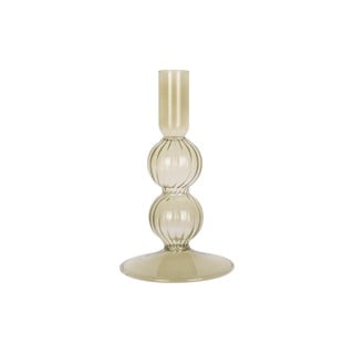 Zelený skleněný svícen PT LIVING Swirl Bubbles