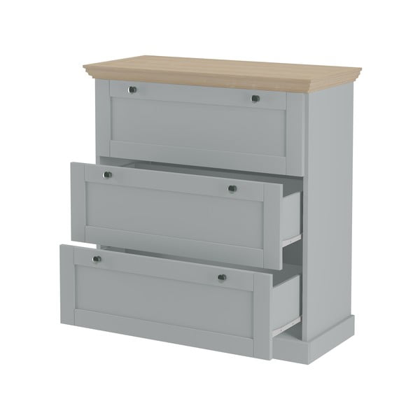Šedá vysoká komoda 75x80 cm Binz – Støraa-image-2