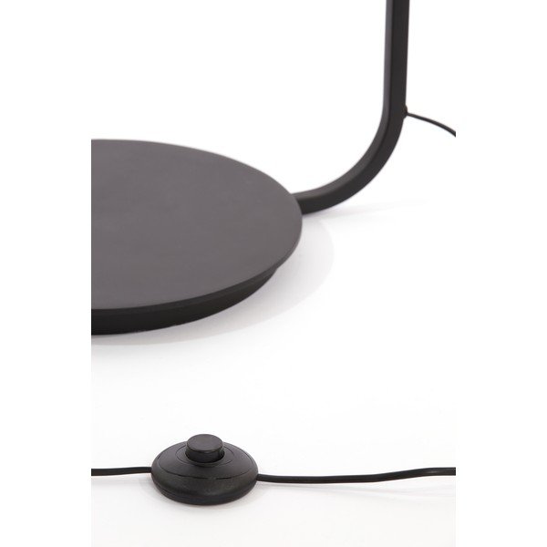 Stojací lampa s textilním stínidlem v matně černo-přírodní barvě (výška 164 cm) Lyra – Light & Living-image-4