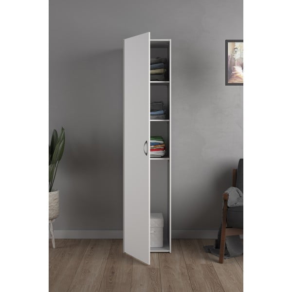 Bílá šatní skříň 39x175 cm Space – Tvilum-image-1