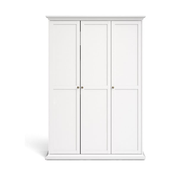 Bílá šatní skříň 139x201 cm Paris – Tvilum