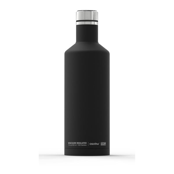 Černá termolahev Asobu Times Square Travel Bottle, 440 ml