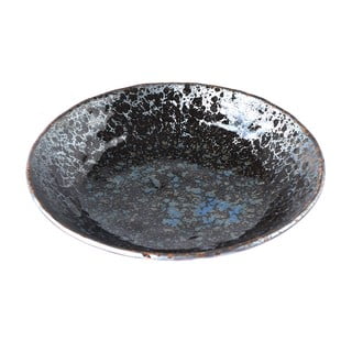 Černo-šedý keramický hluboký talíř MIJ Pearl, ø 24 cm
