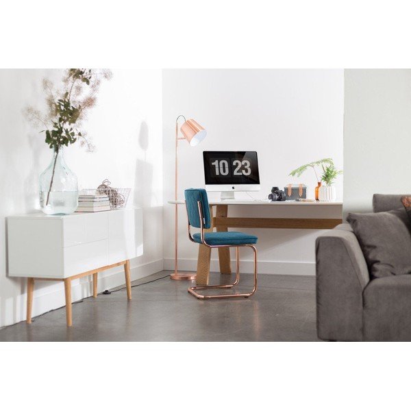 Stojací lampa v měděné barvě Zuiver Buckle Head-image-1