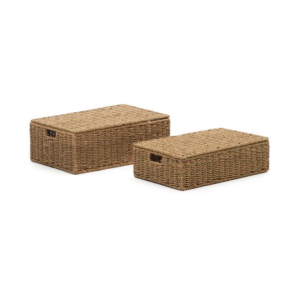 Košíky v sadě 2 ks z mořské trávy 40x60x21 cm Tossa – Kave Home