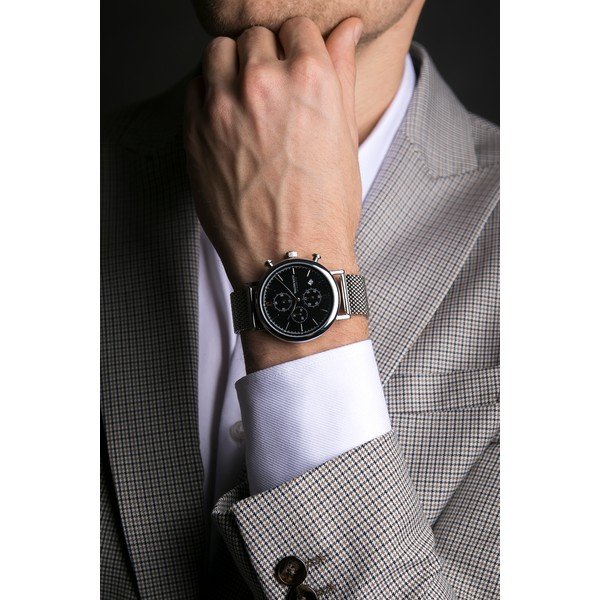 Pánské hodinky s páskem z nerezové oceli ve stříbrné barvě Walter Bach Style-image-4