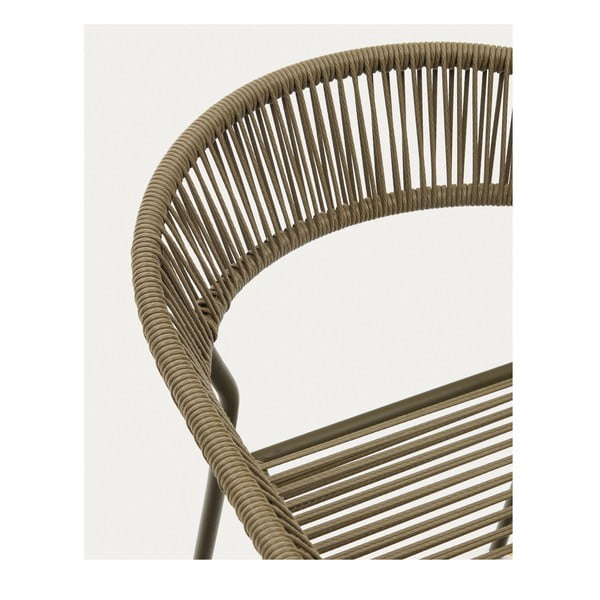 Khaki jídelní židle z umělého ratanu v sadě 4 ks Futadera – Kave Home-image-4