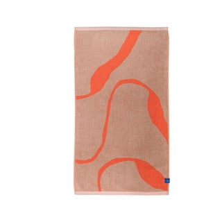 Oranžová/světle hnědá osuška z Bio bavlny 70x133 cm Nova Arte – Mette Ditmer Denmark