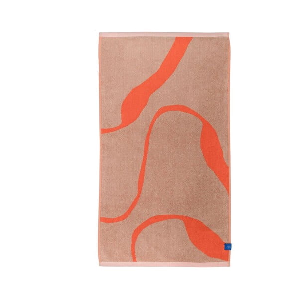 Oranžová/světle hnědá osuška z Bio bavlny 70x133 cm Nova Arte – Mette Ditmer Denmark