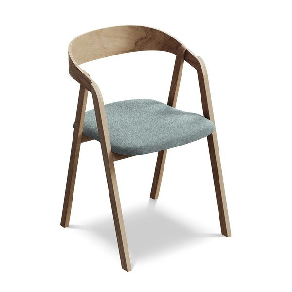 Modré jídelní křeslo z masivního dřeva Erika – Makamii
