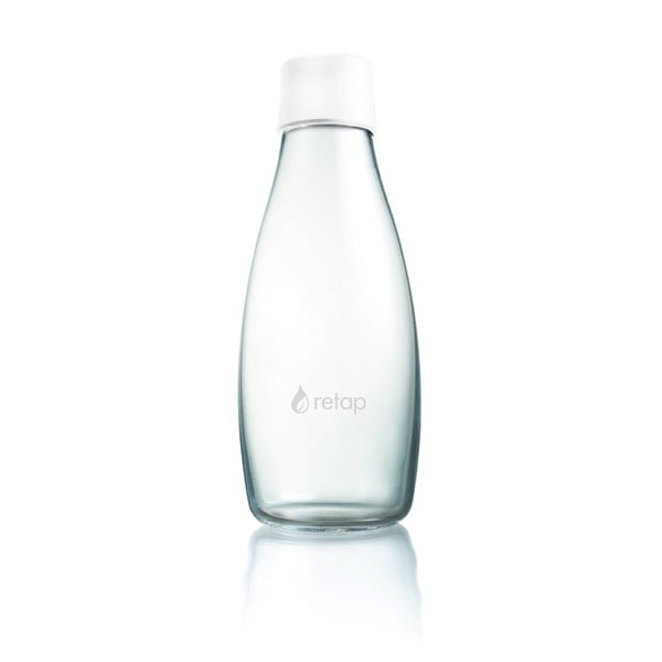 Bílá skleněná lahev ReTap, 500 ml