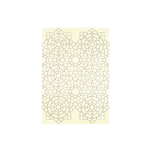 Vlněný koberec Crochet Cream 200x300 cm