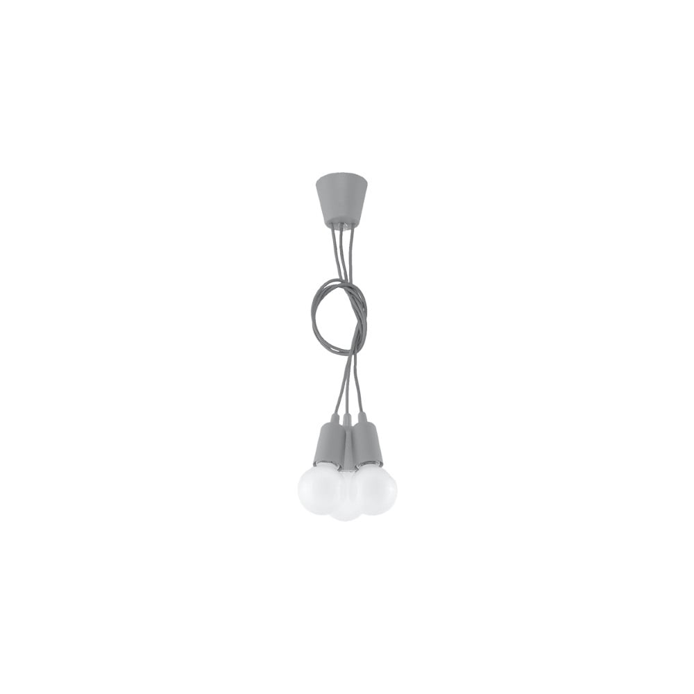 Šedé závěsné svítidlo ø 15 cm Rene – Nice Lamps