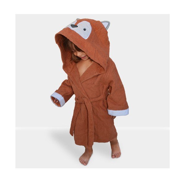 Oranžový bavlněný dětský župan velikost L Fox - Rocket Baby-image-3