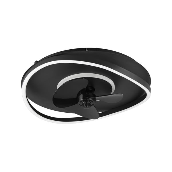 Matně černé LED stropní svítidlo Sortland – Trio