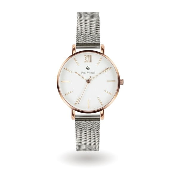 Dámské hodinky s páskem ve stříbrné barvě z nerezové oceli Paul McNeal Timeless