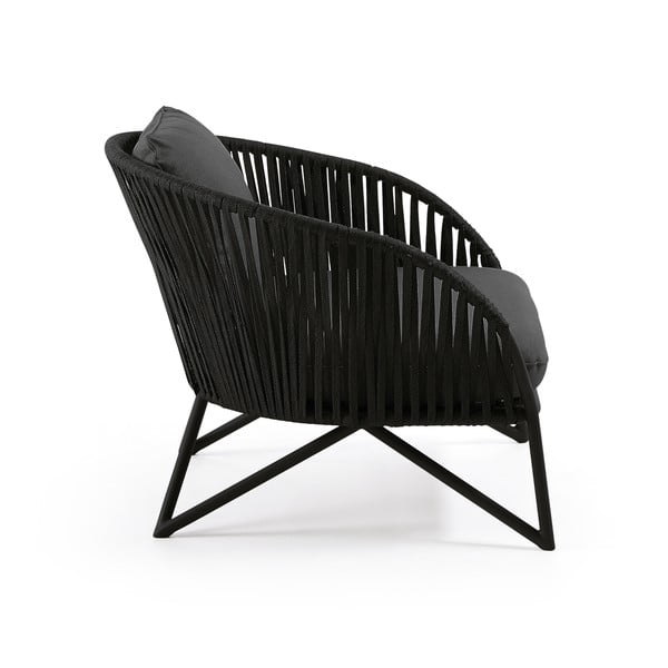 Černé zahradní křeslo Kave Home Branzie-image-3