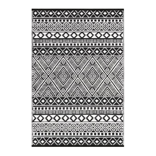 Černo-bílý venkovní koberec Green Decore Relic, 150 x 240 cm-image-1