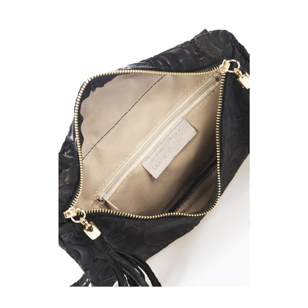 Černé kožené psaníčko Lisa Minardi Silvia-image-3