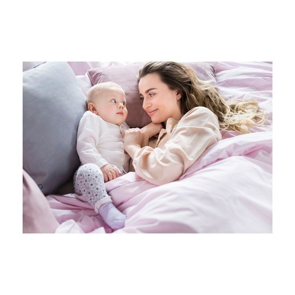 Růžový prodloužený povlak na peřinu na dvoulůžko z egyptské bavlny 200x220 cm Peonia – WeLoveBeds-image-2