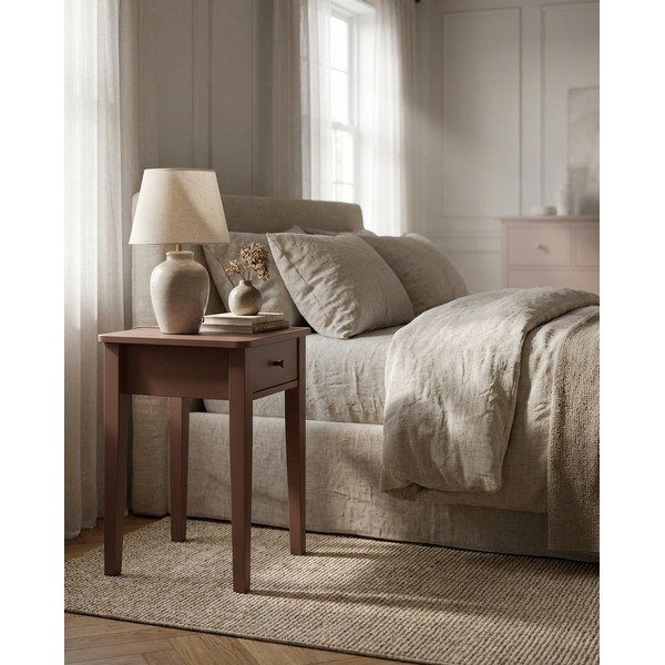 Matný noční stolek v terakotové barvě Bart – Marckeric-image-1