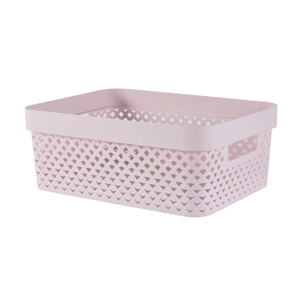 Světle růžový plastový úložný box 36x27x14 cm Pure – Curver